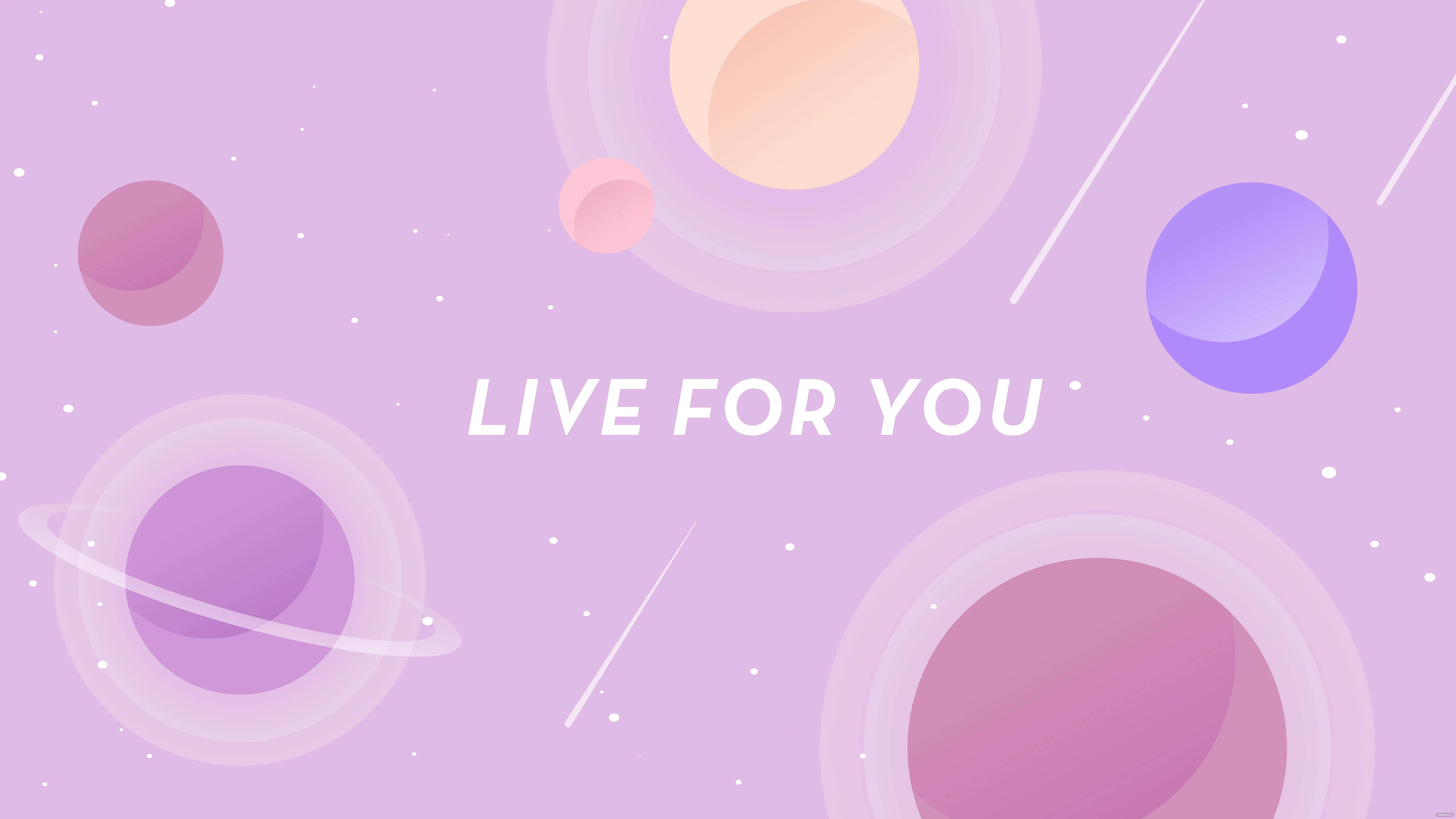 Pastel Galaxy Purple Planets Wallpaper