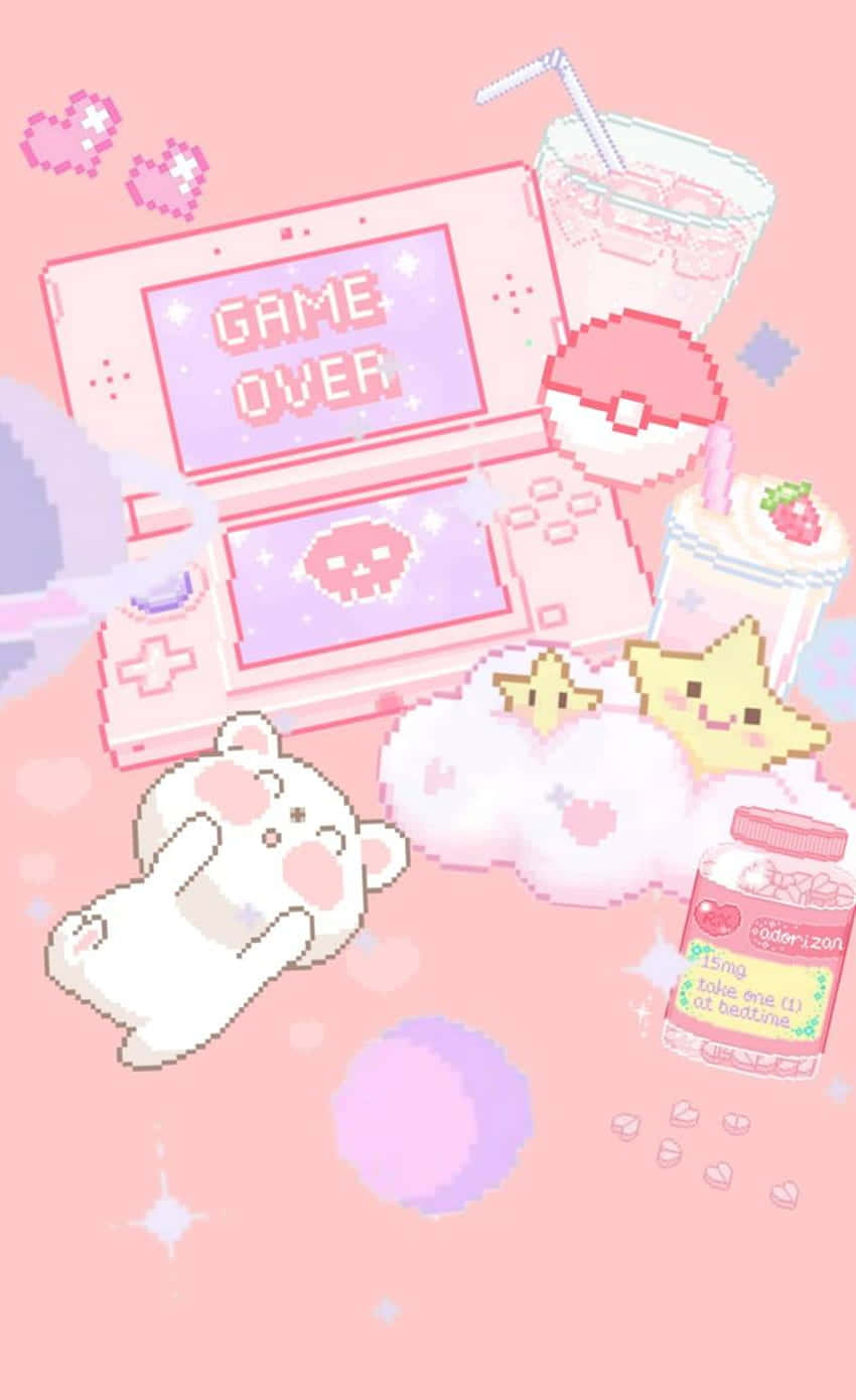 Pastel Gamer Girl Aesthetic Wallpaper