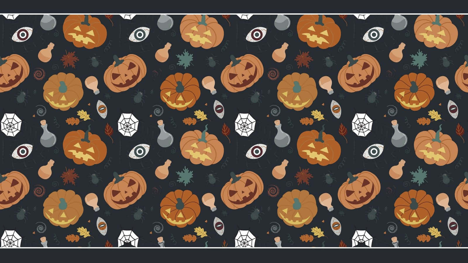 Pastel Halloween Pattern Wallpaper