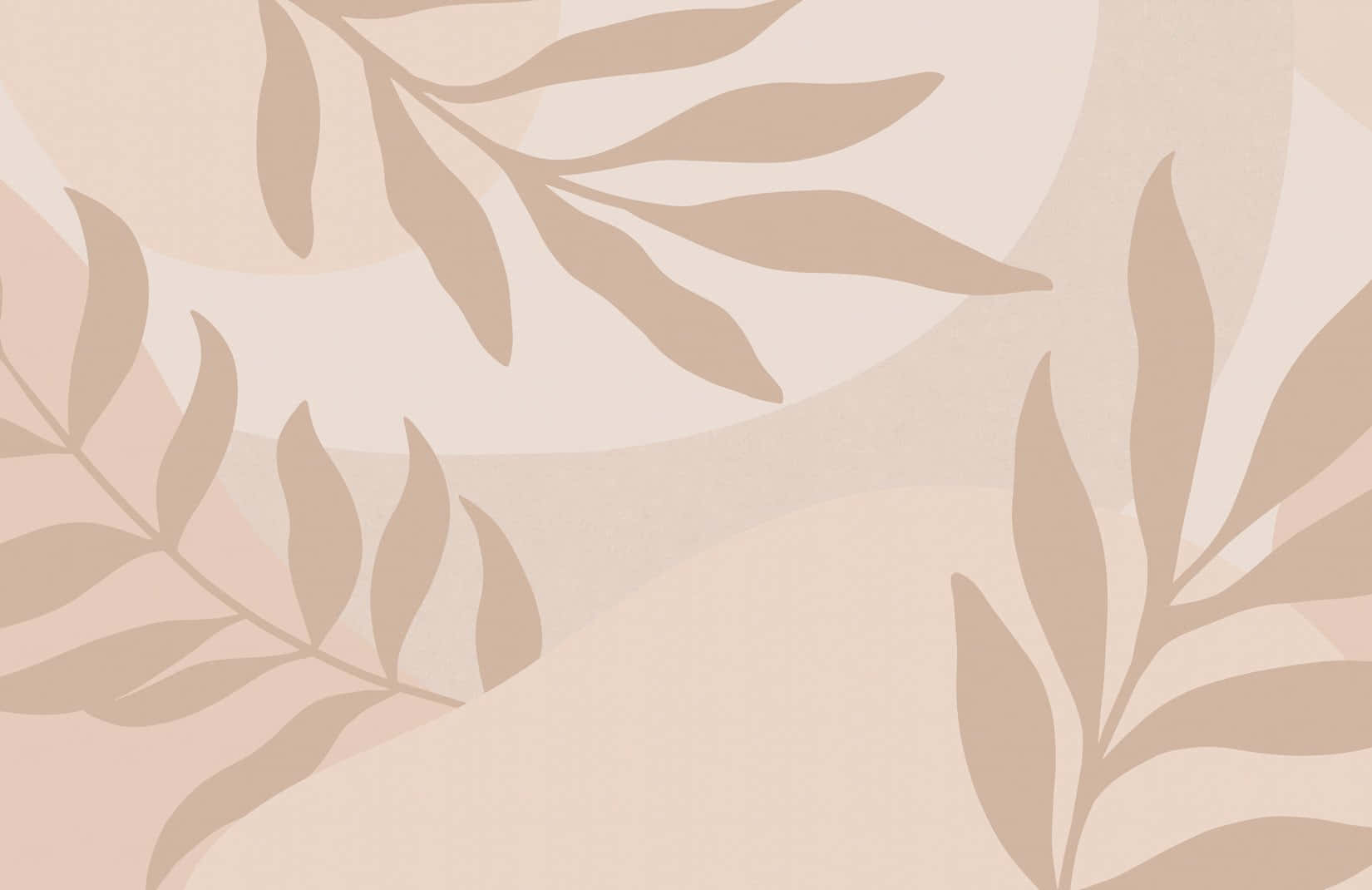 Pastel Leaves Vintage Aesthetic Wallpaper