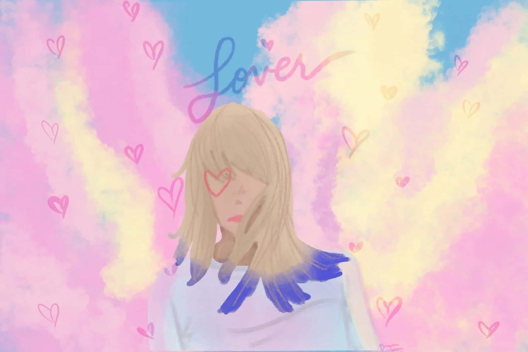 Pastel Lover Aesthetic Artwork Wallpaper