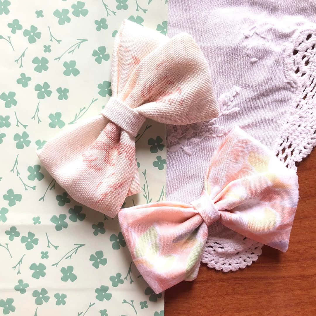 Pastel Pink Bow Aesthetic.jpg Wallpaper