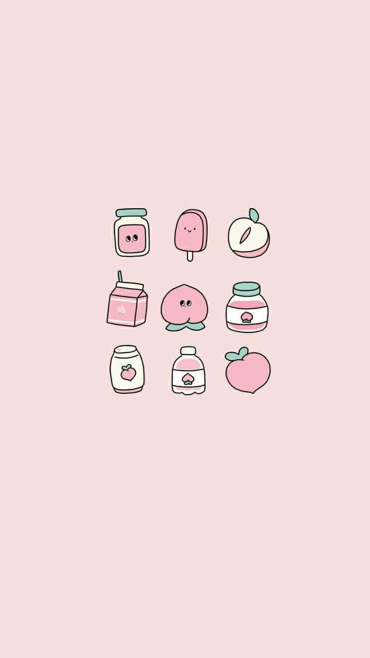 Pastel Pink Cute Aesthetic Items Wallpaper