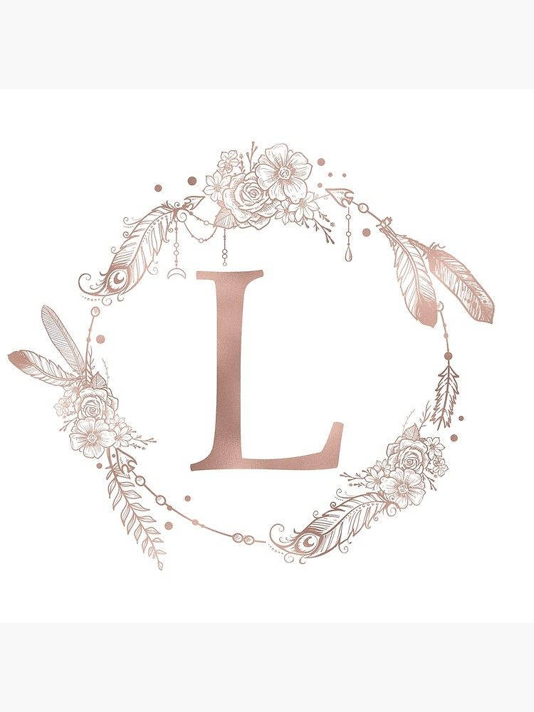 Pastel Pink Fancy Letter L Wallpaper