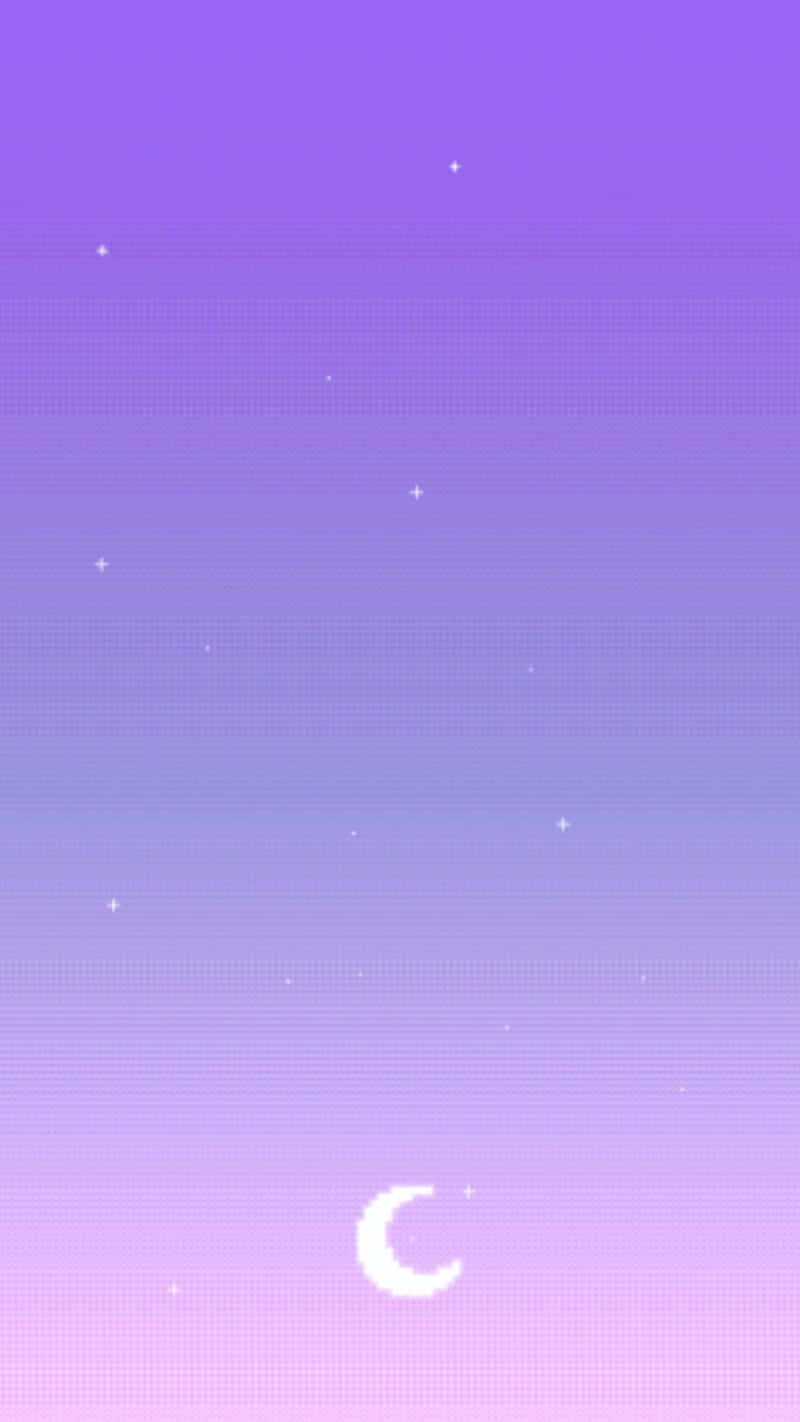 Pastel Purple Aesthetic Starry Sky Wallpaper