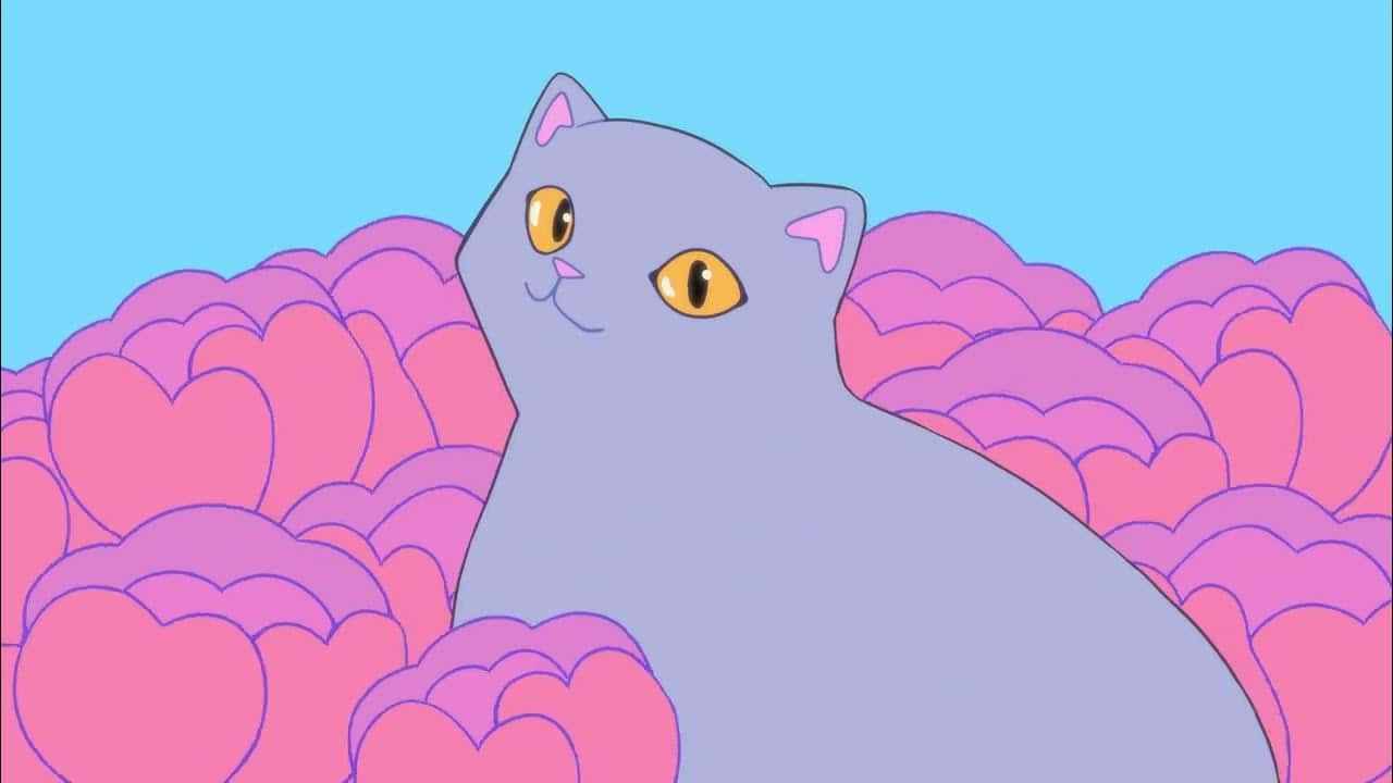 Pastel Purple Cat Clouds Aesthetic.jpg Wallpaper