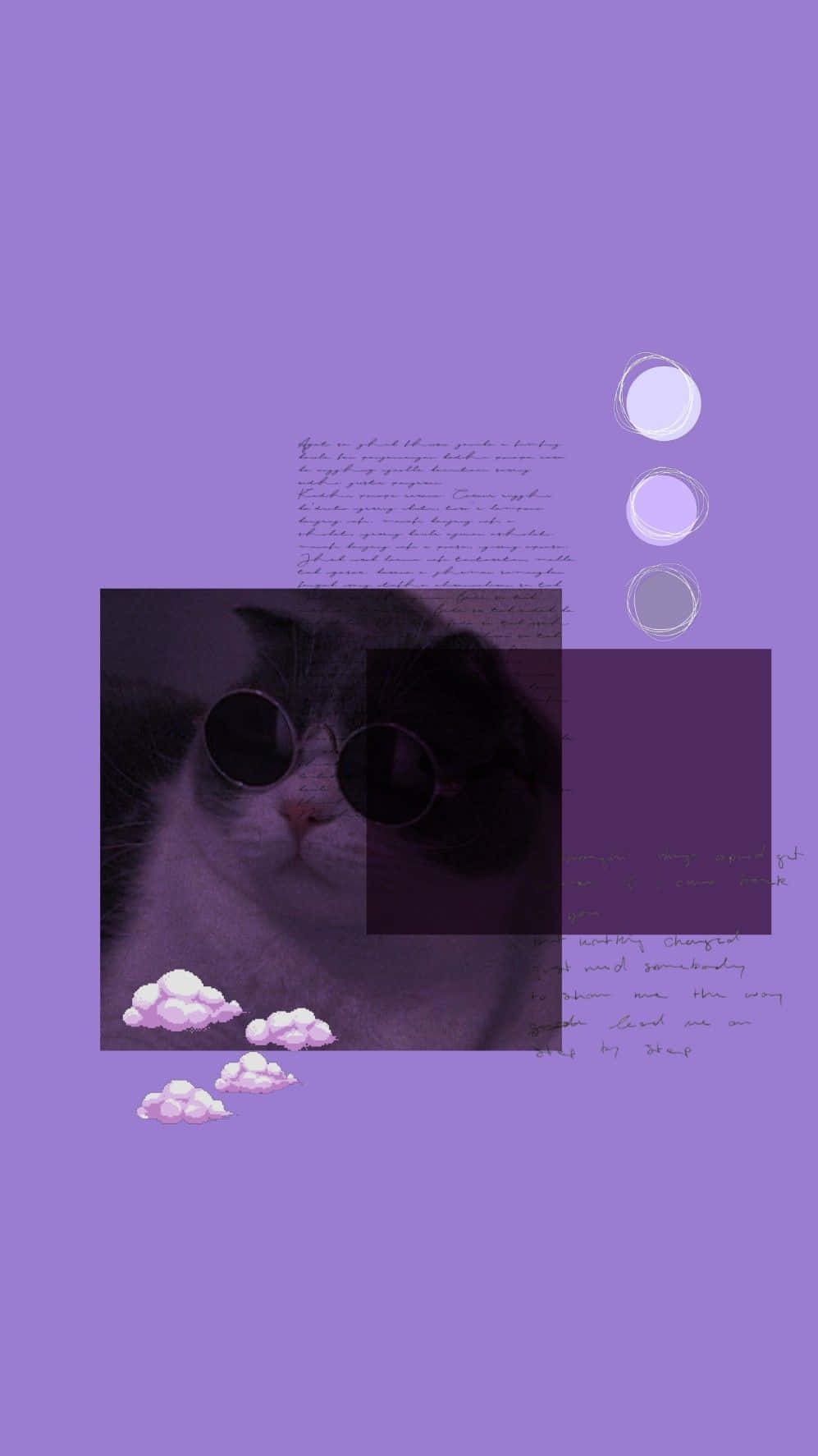 Pastel_ Purple_ Cat_ Collage.jpg Wallpaper