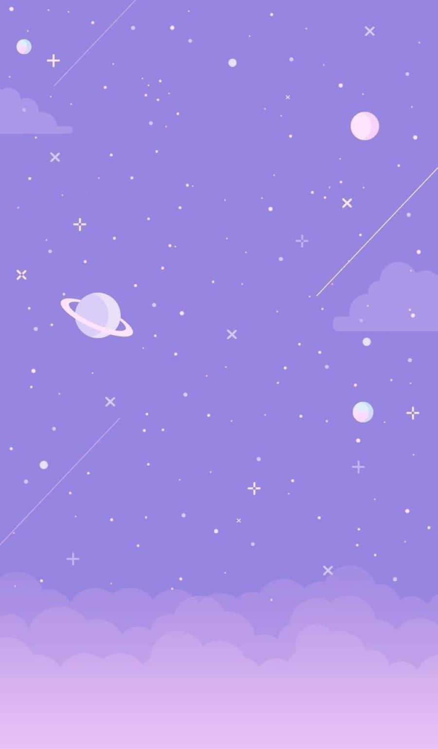 Pastel Purple Space Aesthetic Wallpaper