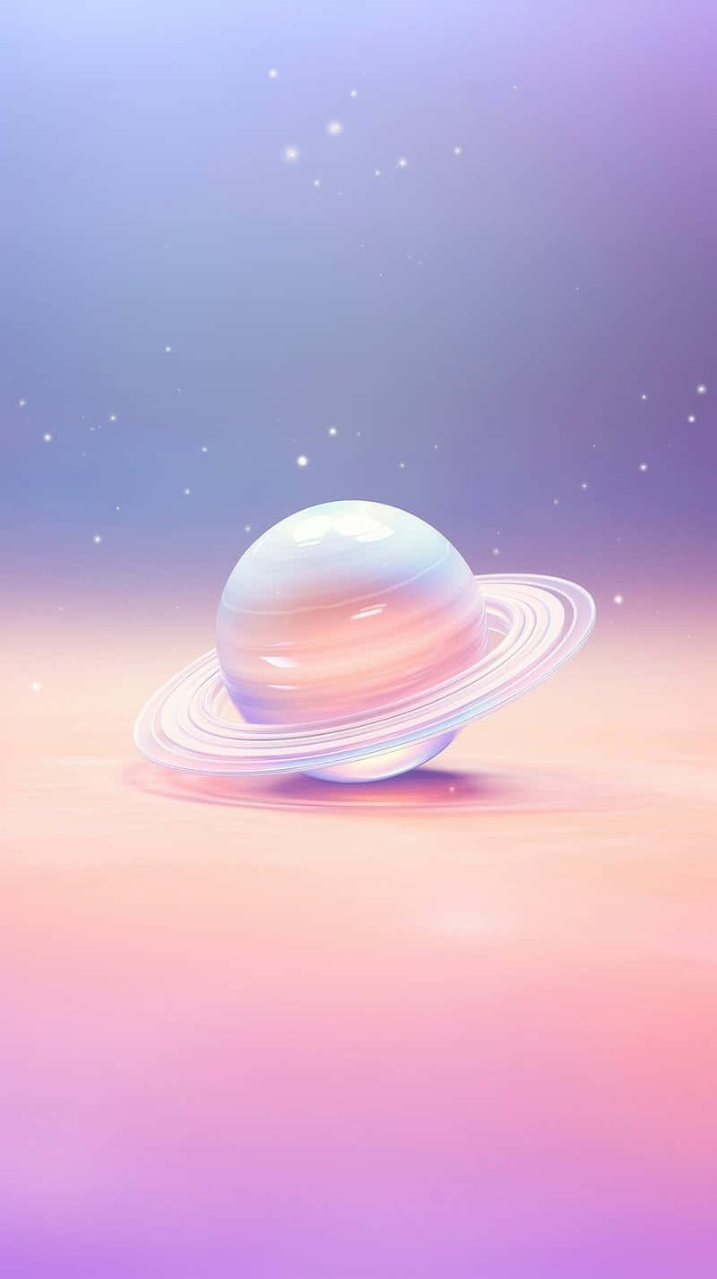 Pastel Saturn Dreamscape Wallpaper