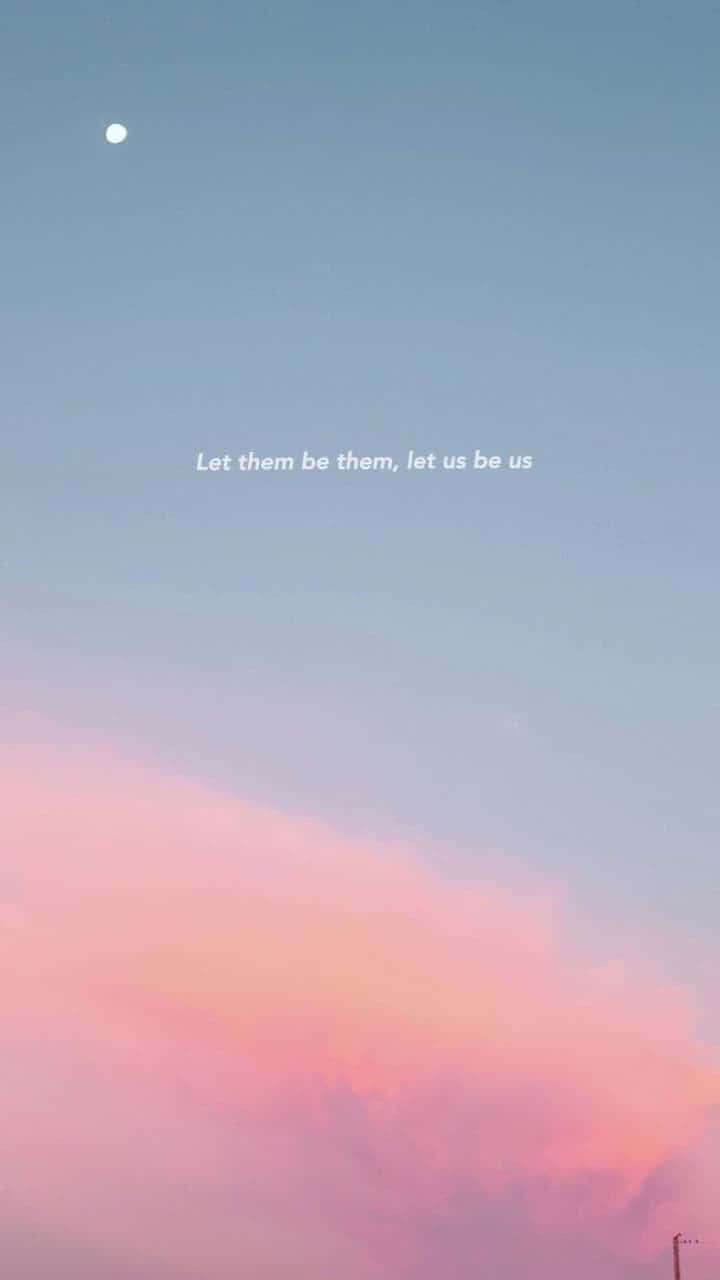 Pastel Sky Inspirational Quote Wallpaper