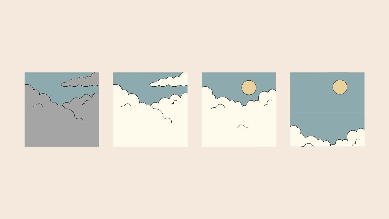 Pastel Sky Phases Art Series Wallpaper