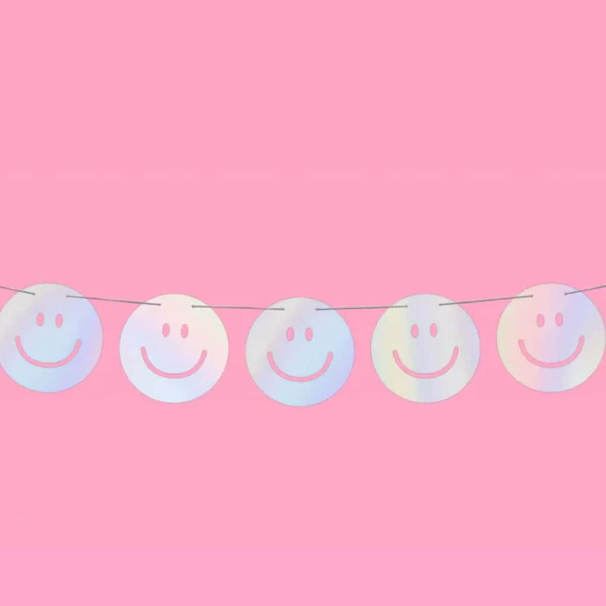 Pastel Smiley Garland Aesthetic.jpg Wallpaper