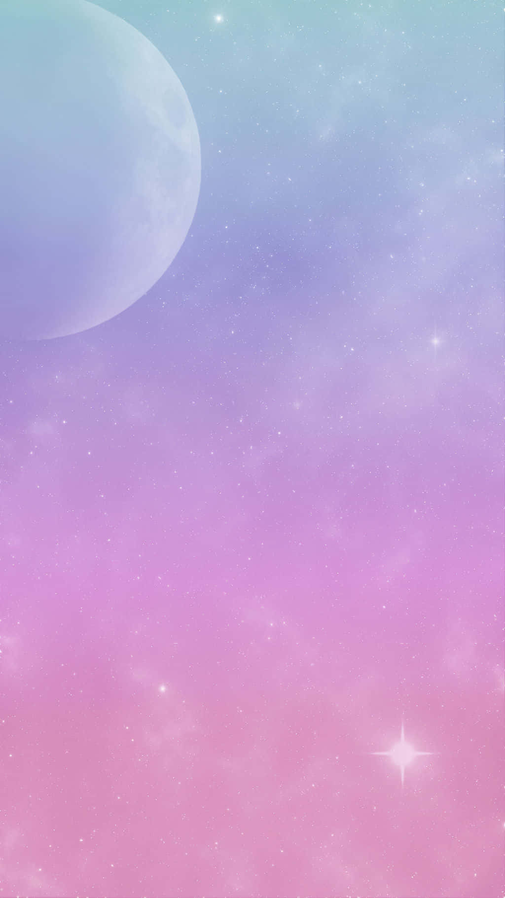 Pastel_ Space_ Aesthetic_with_ Planet_and_ Stars.jpg Wallpaper