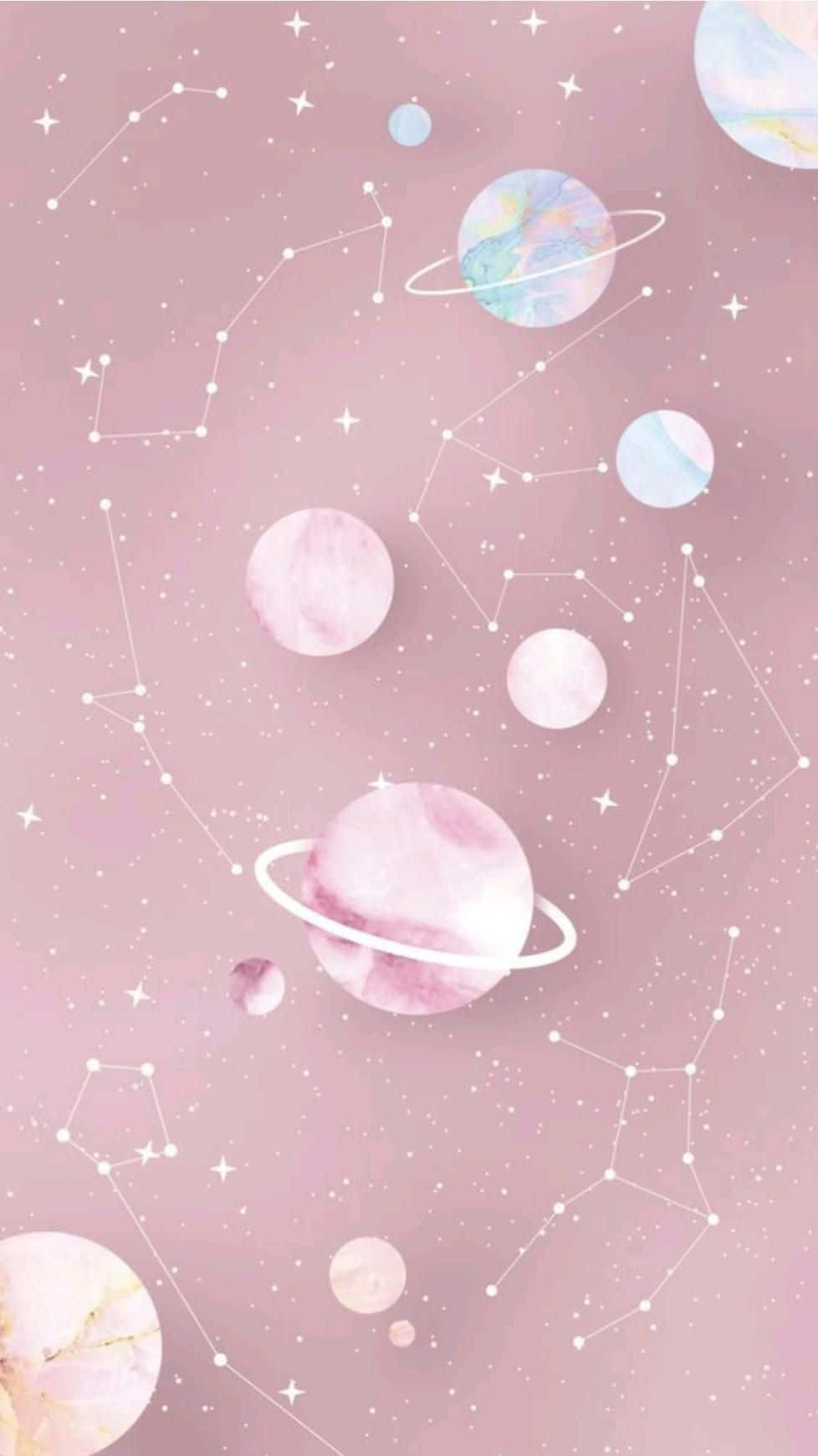 Pastel_ Space_ Aesthetic_with_ Planets_and_ Stars.jpg Wallpaper