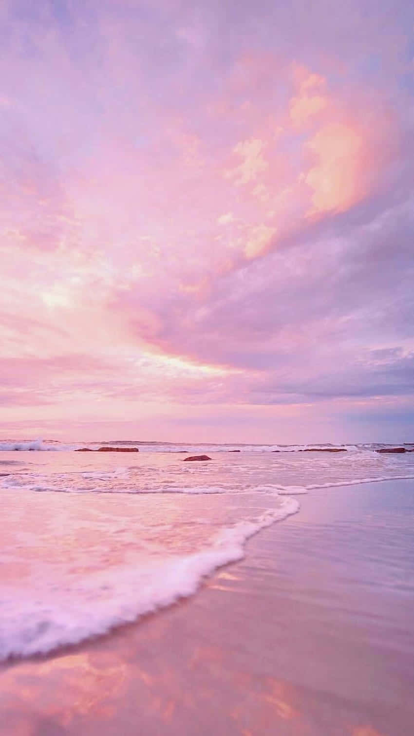 Pastel Sunset Beachscape Wallpaper