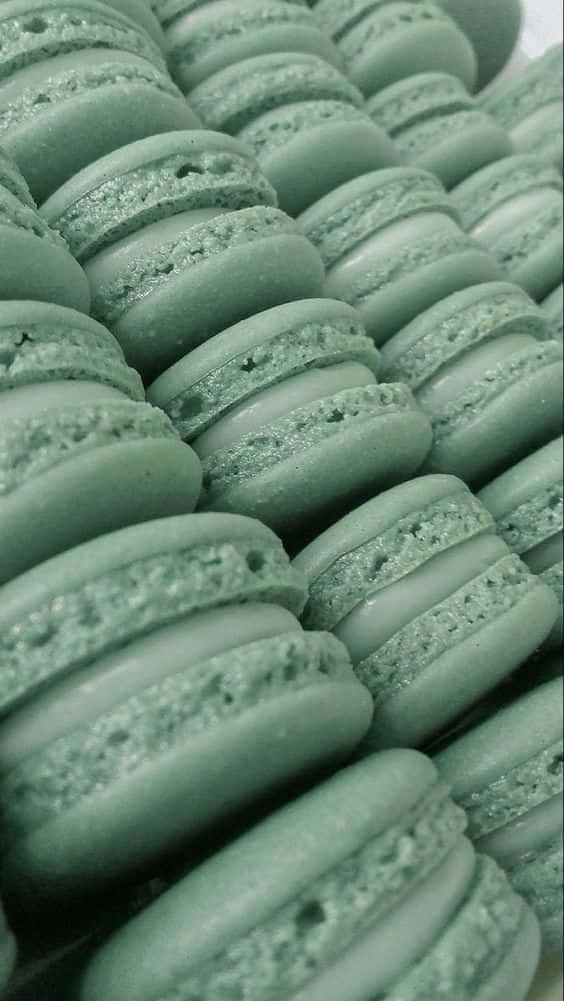 Pastel_ Teal_ Macarons_ Arrangement Wallpaper