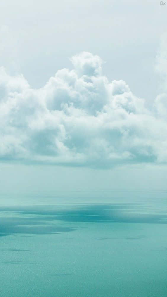 Pastel_ Teal_ Sky_and_ Ocean Wallpaper