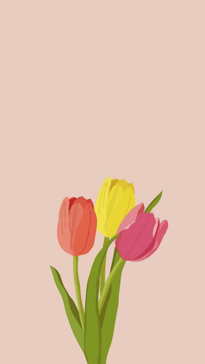 Pastel Tulips Artwork Wallpaper