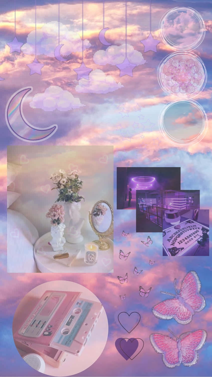 Pastel Witch Aesthetic Collage Wallpaper