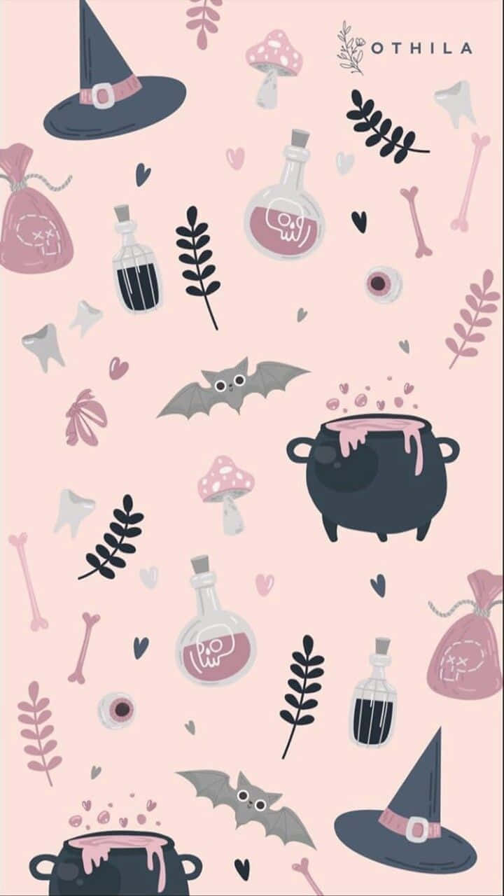 Pastel Witch Aesthetic Pattern Wallpaper