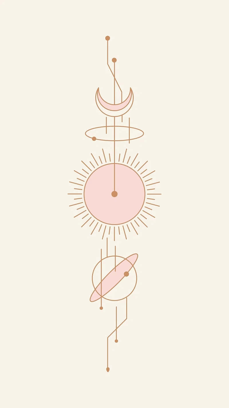 Pastel Witch Symbols Art Wallpaper