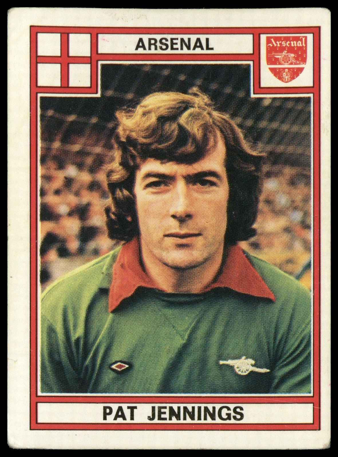 Pat Jennings Arsenal Football Club Card Design Wallpaper