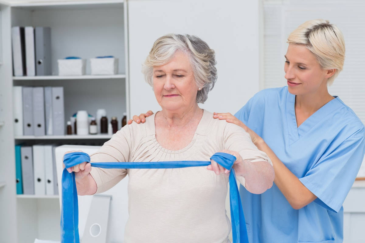 Patient Undergoing Physical Therapy Wallpaper