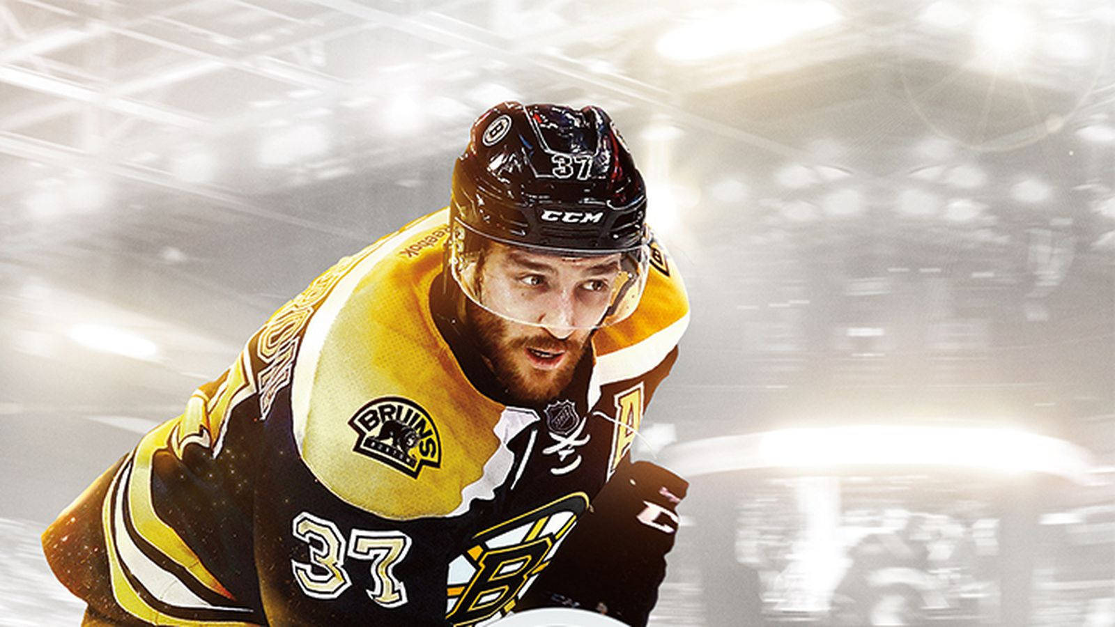 Patrice Bergeron Bright Lights Fanart Wallpaper