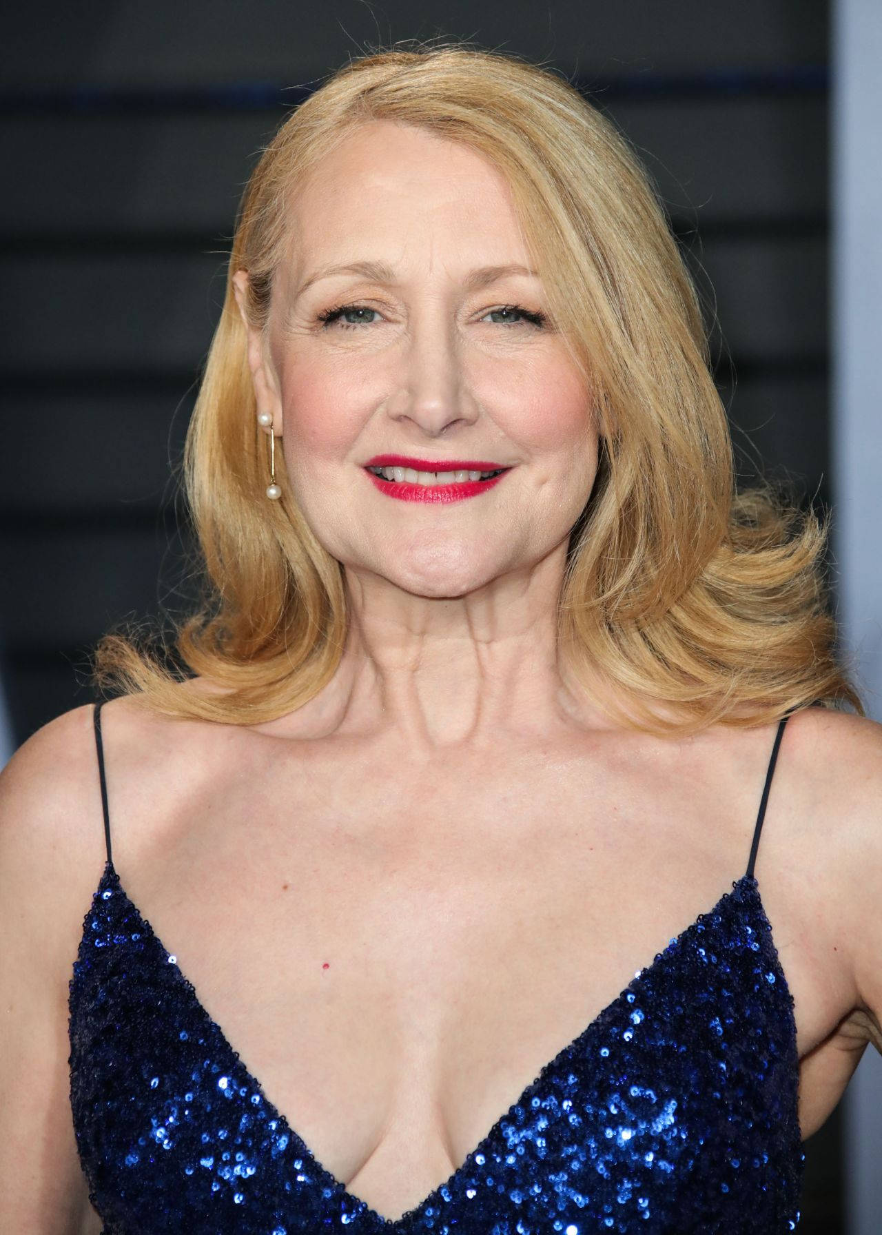 Patricia Clarkson Sparkling Blue Dress Wallpaper