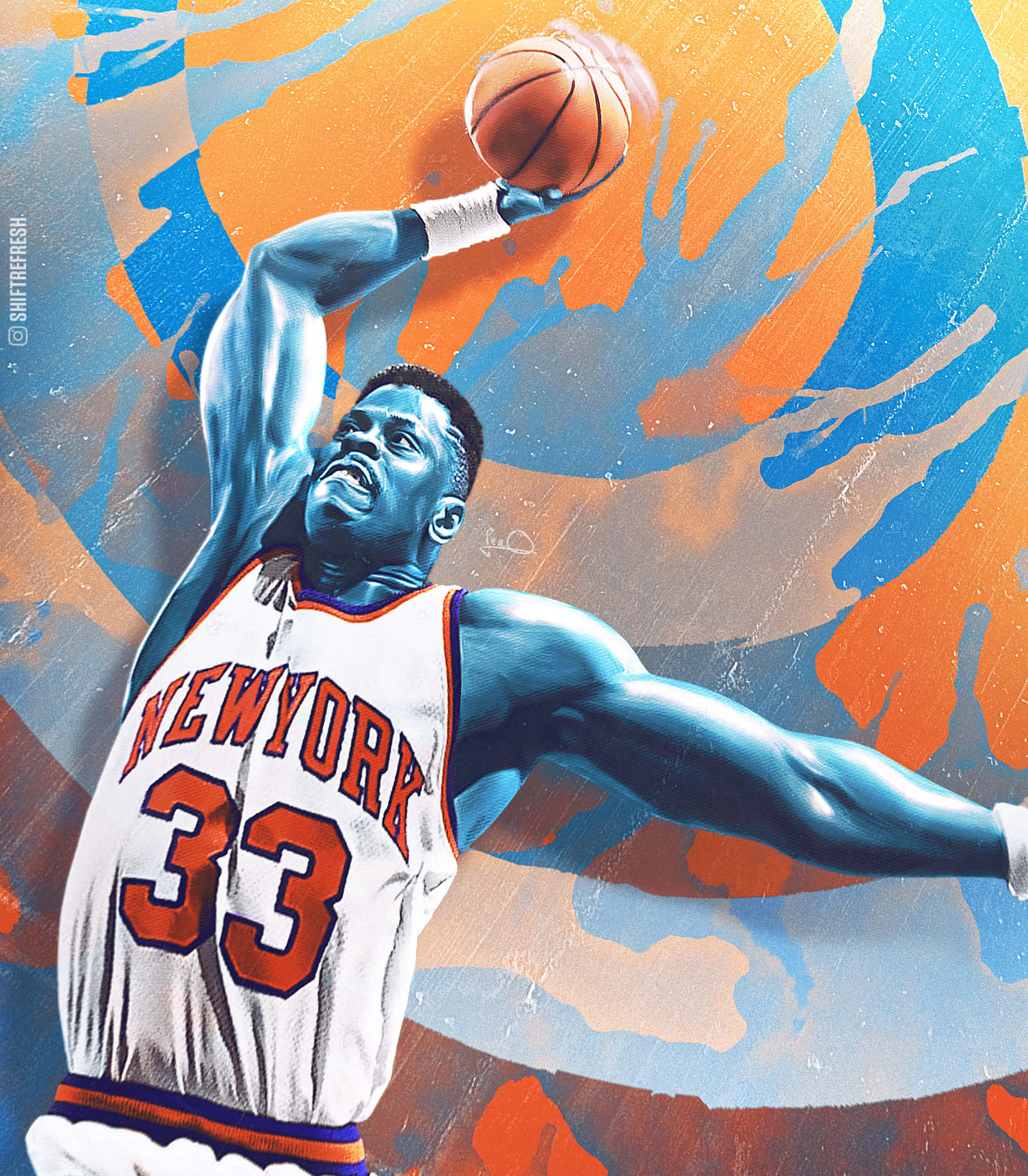 Patrick Ewing Fanart Painting Dunk Wallpaper