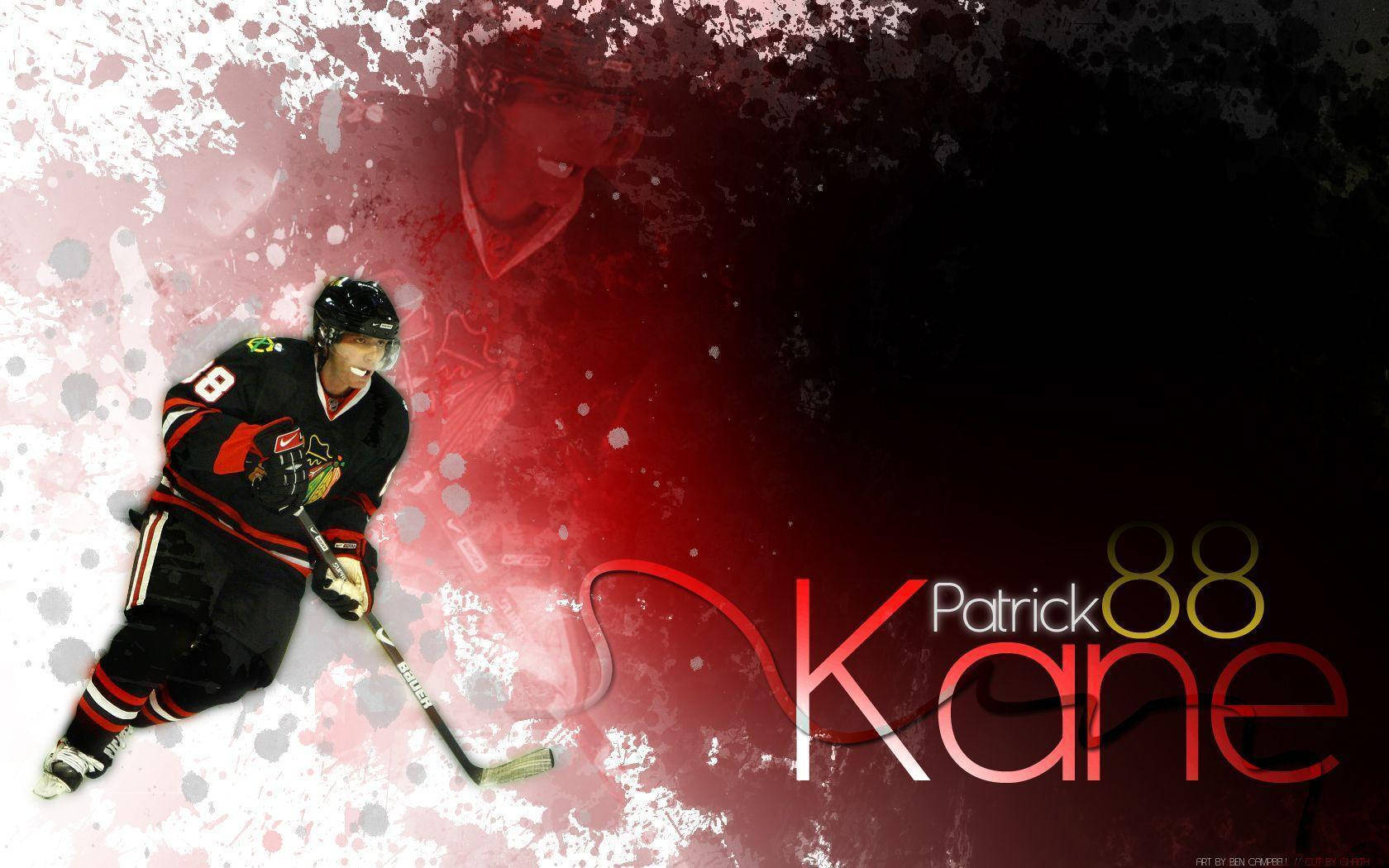 Patrick Kane Black Chicago Blackhawks Uniform Wallpaper