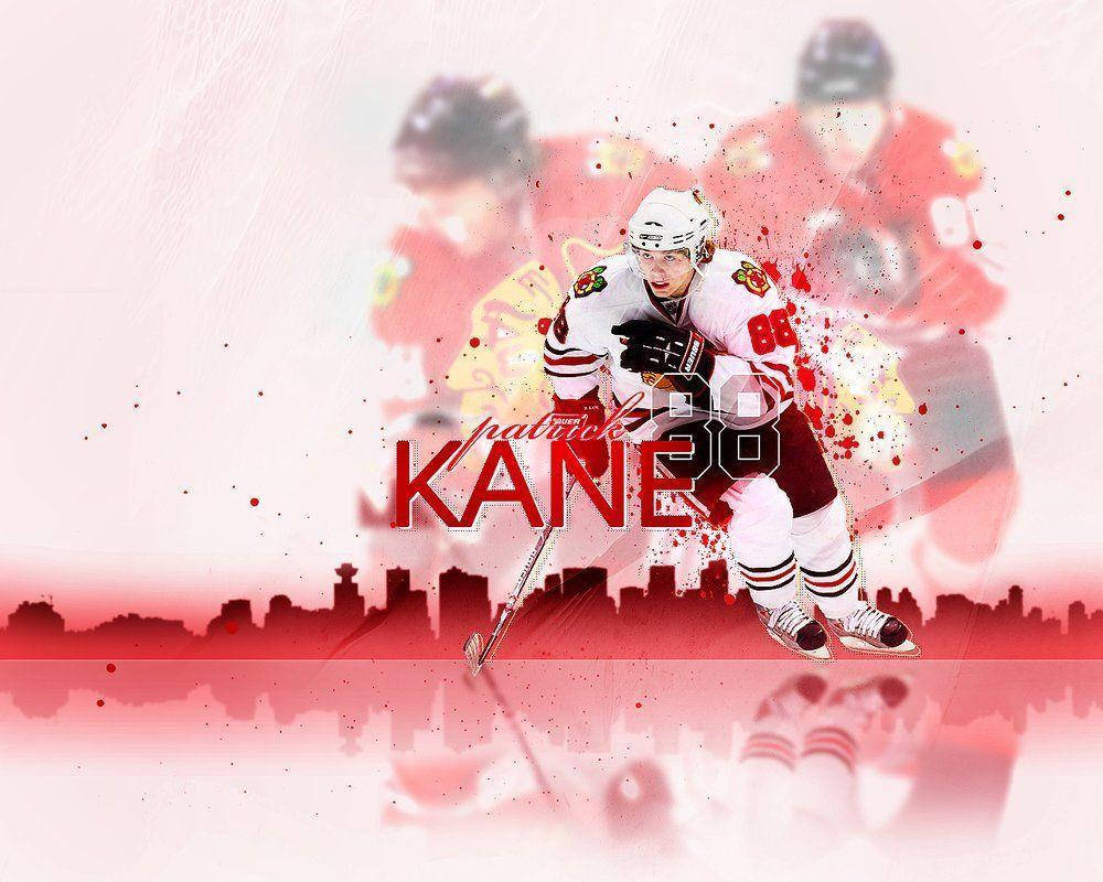 Patrick Kane White Chicago Blackhawks Uniform Fan Art Wallpaper