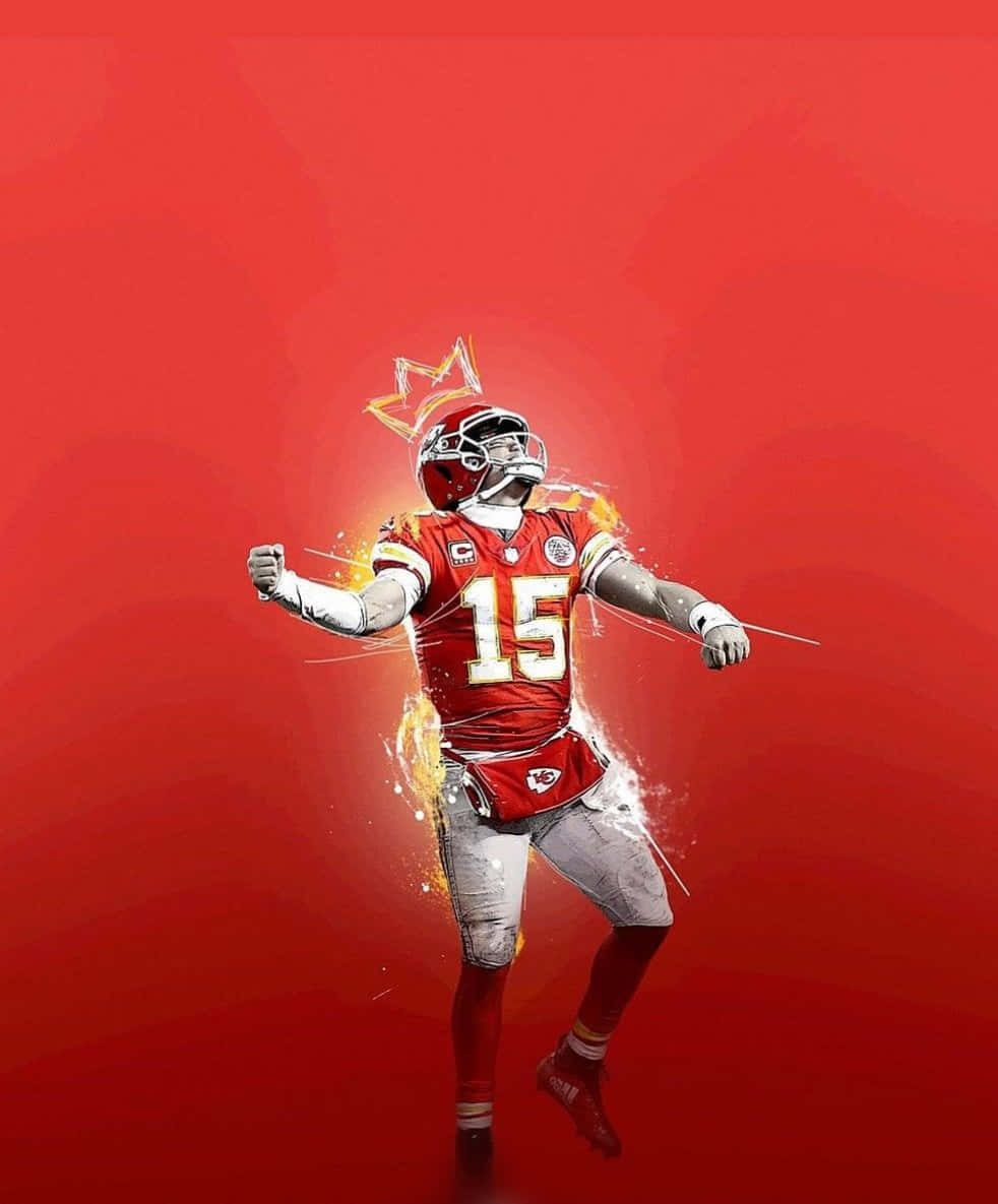 Patrick Mahomes Cool Doodle Fanart Wallpaper