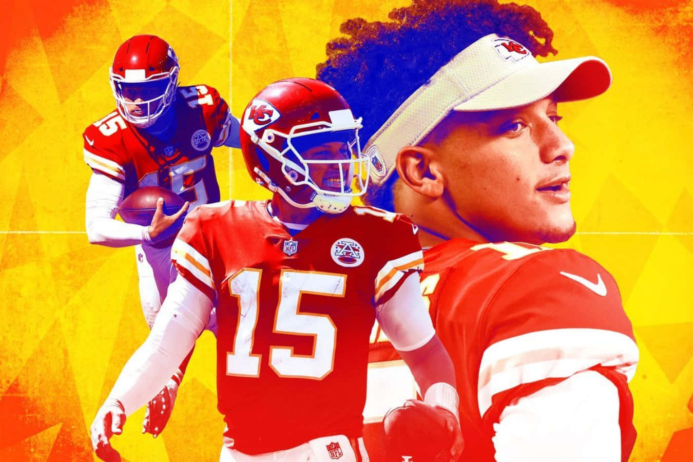 Patrick Mahomes Cool Retro Fanart Wallpaper