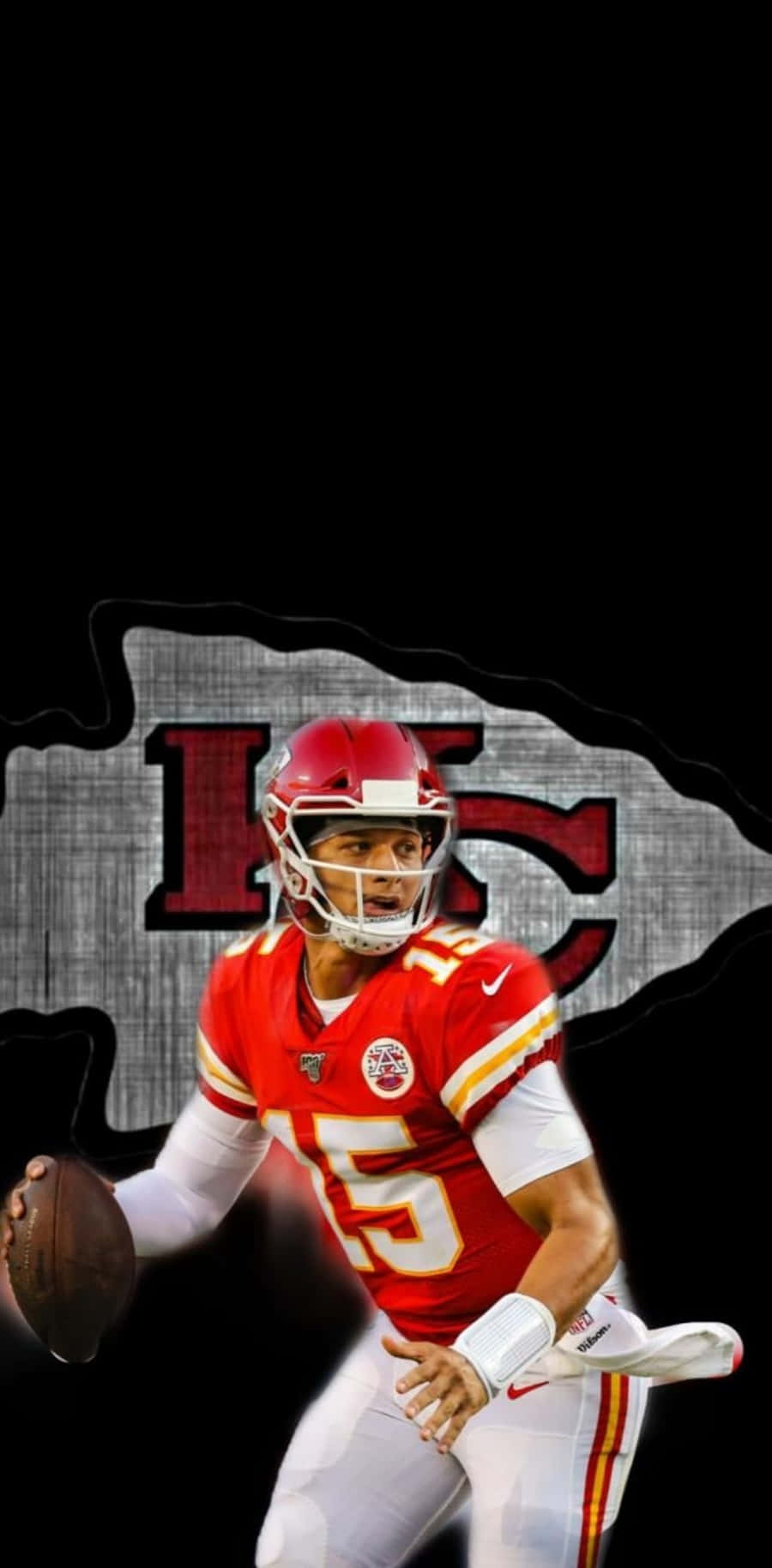 Patrick Mahomes Staying Cool During A Kansas City Chiefs Pre-game Warmup Wallpaper