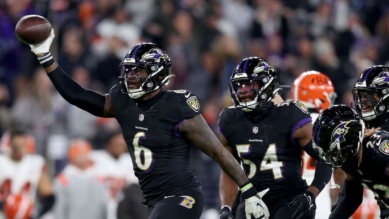 Patrick Queen Baltimore Ravens Action Wallpaper