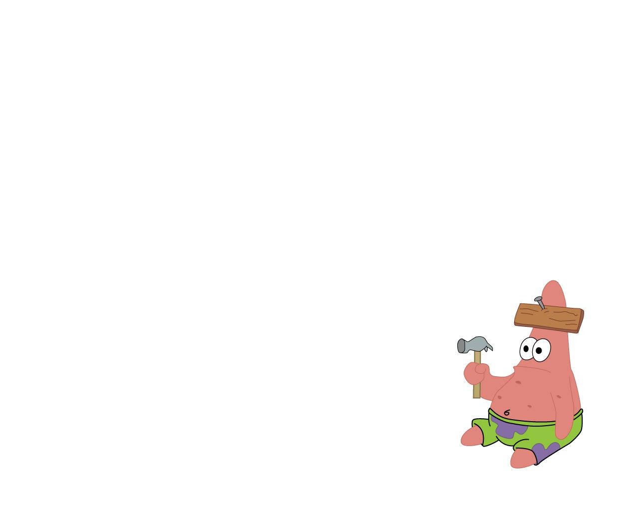 Patrick Star Nailed Head Wallpaper