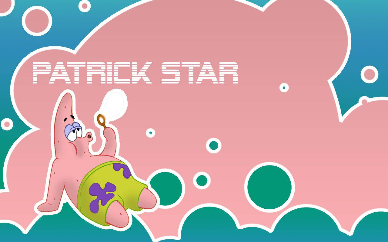 Patrick Star Sitting Lazily Wallpaper