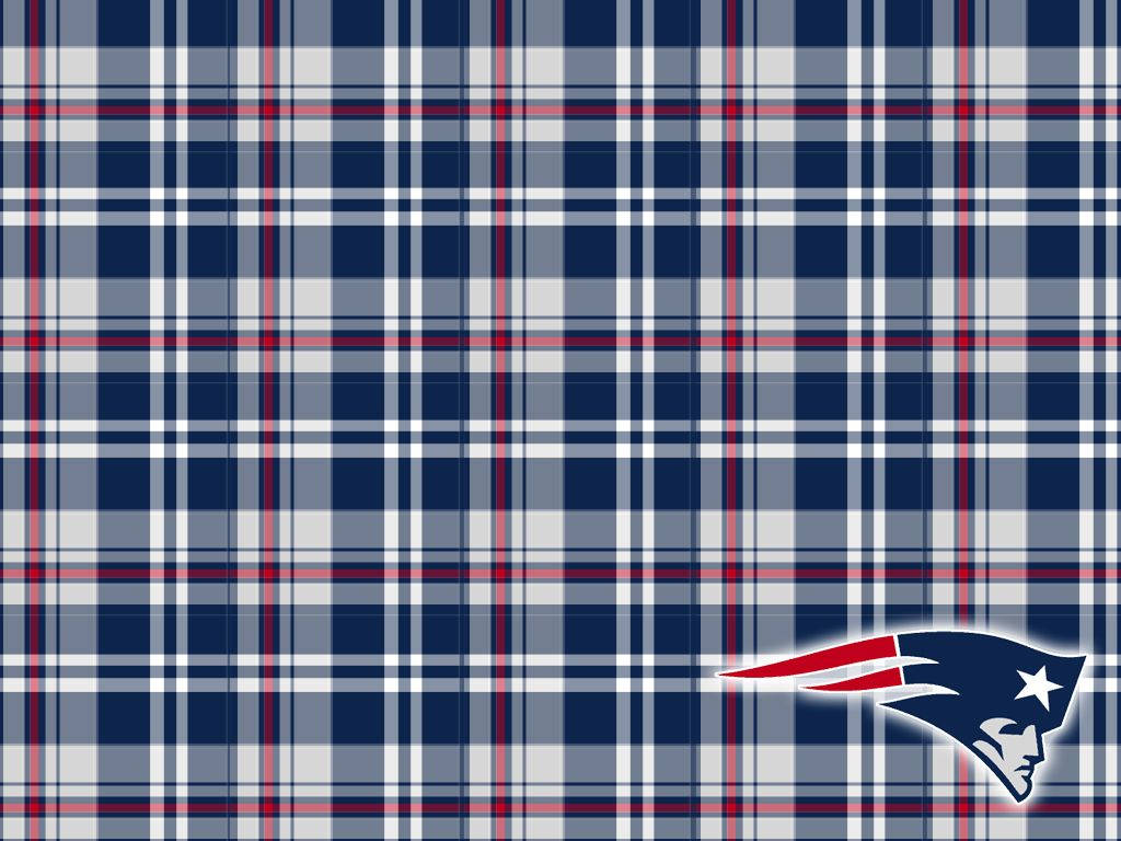 Patriot Pride: Checkered Blue Patriots Logo Wallpaper