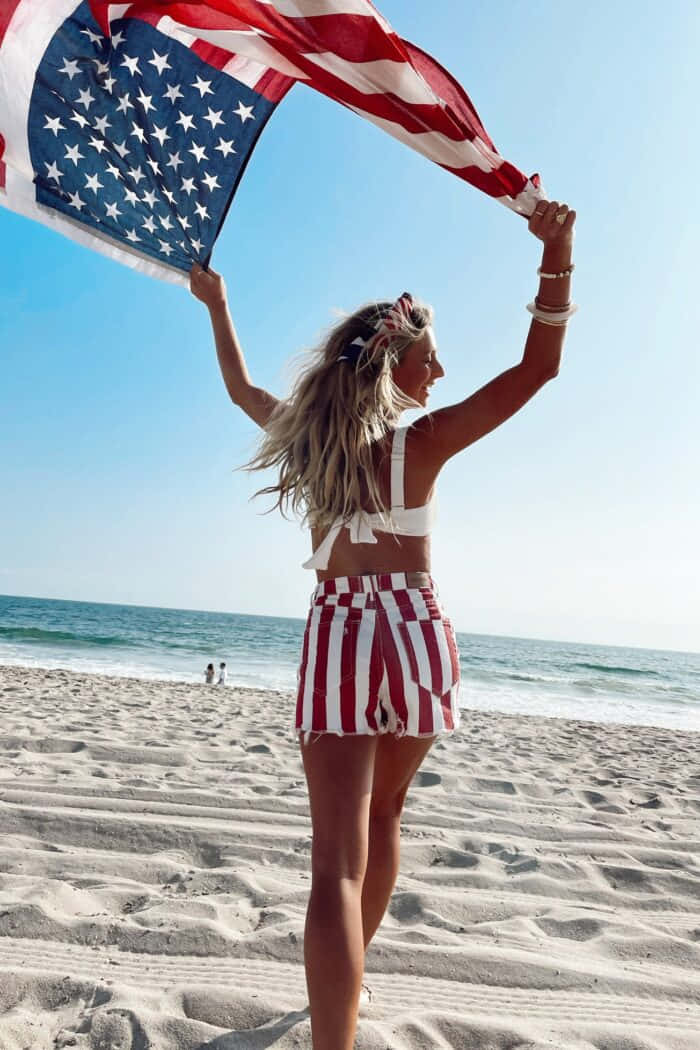 Patriotic Beach Celebration4th July Wallpaper