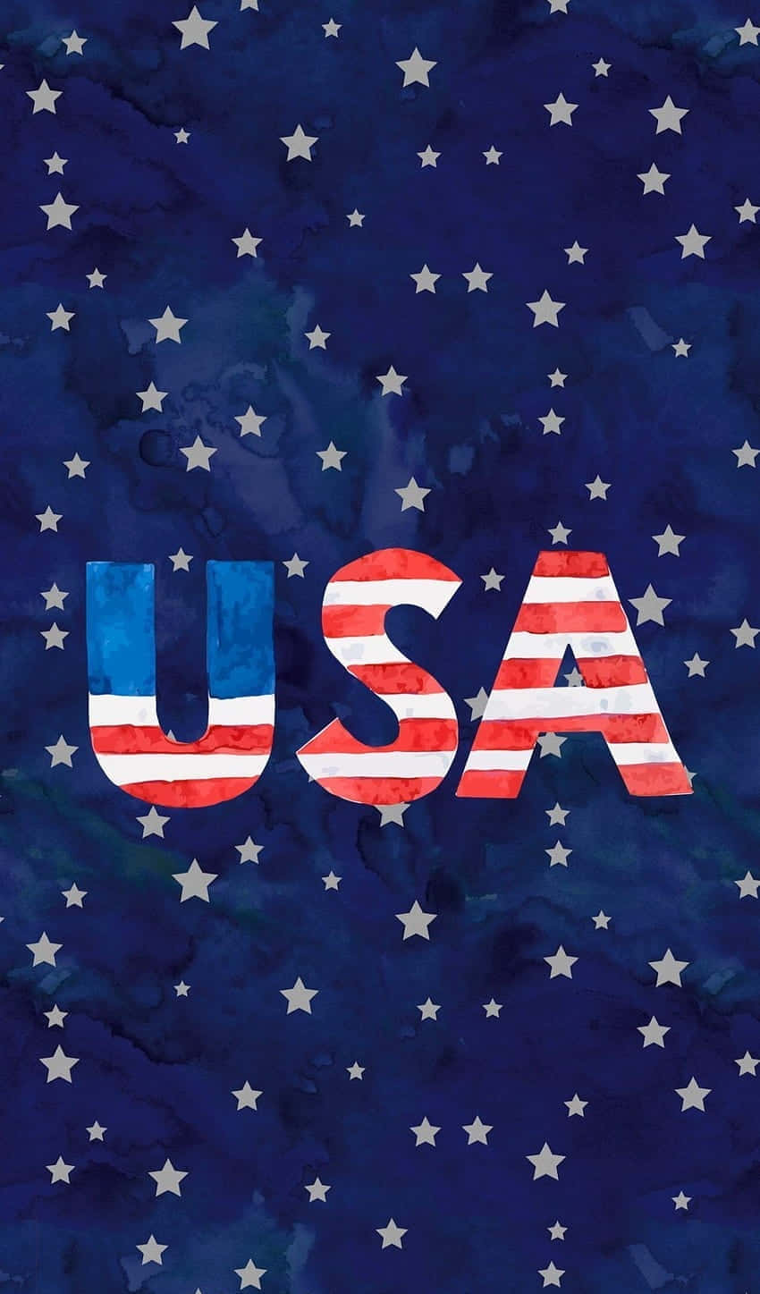 Patriotic U S A Stars Background Wallpaper