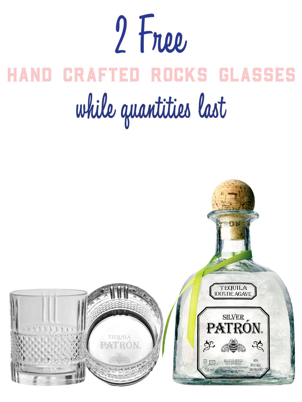 Patron Tequila Rocks Glass Poster Wallpaper