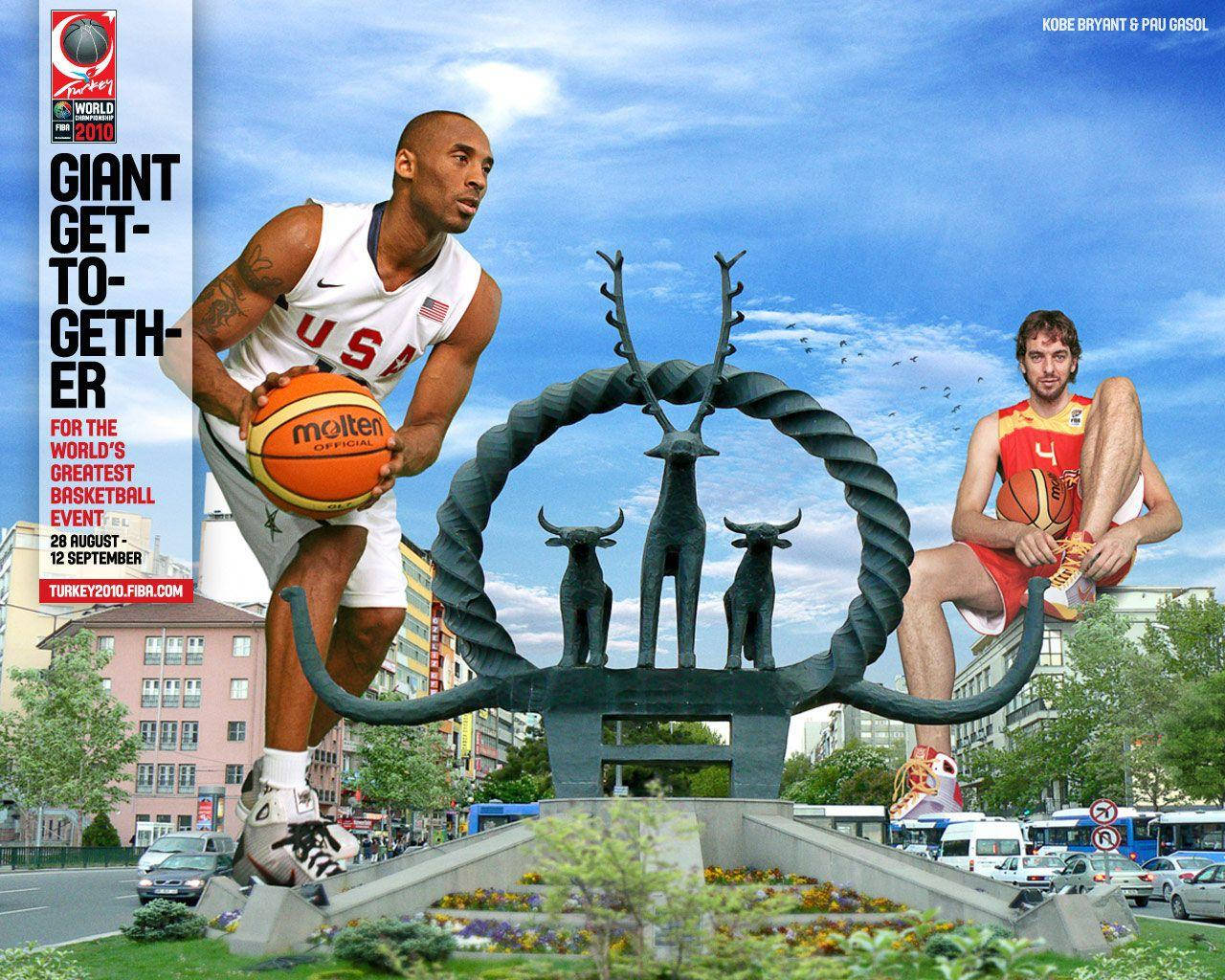 Pau Gasol And Kobe Fiba Wallpaper