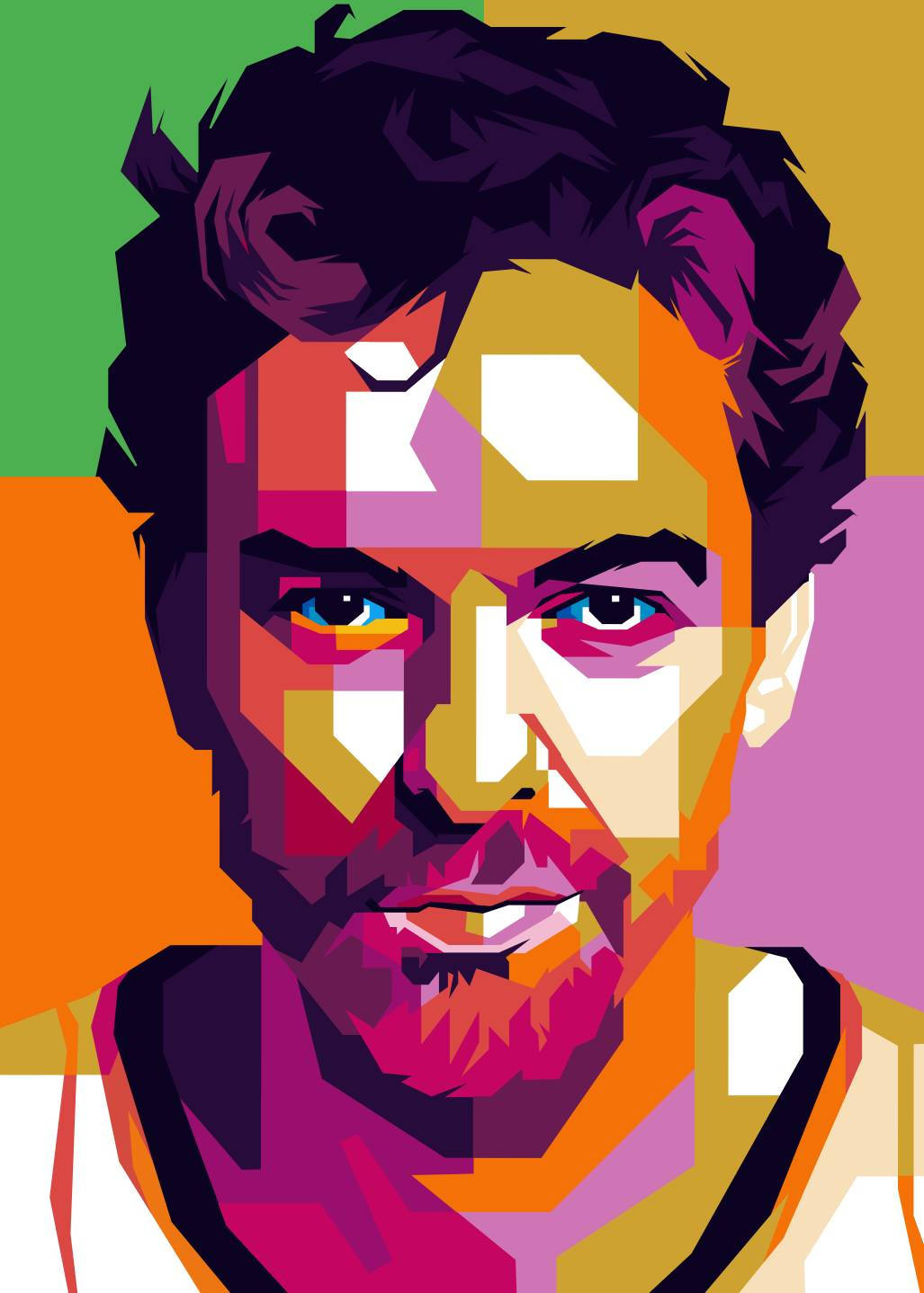 Pau Gasol Colorful Abstract Wallpaper