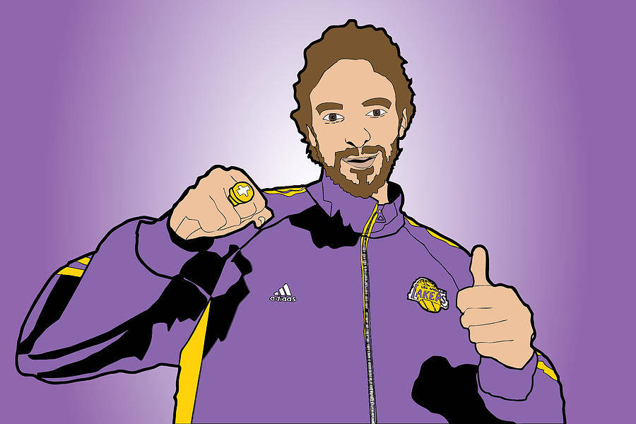 Pau Gasol Purple Art Wallpaper