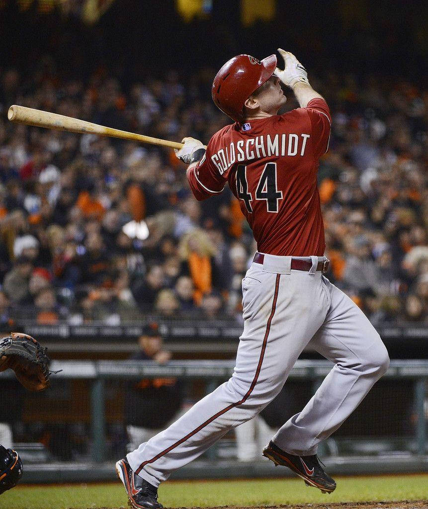 Paul Goldschmidt Baseball Bat In Game Wallpaper