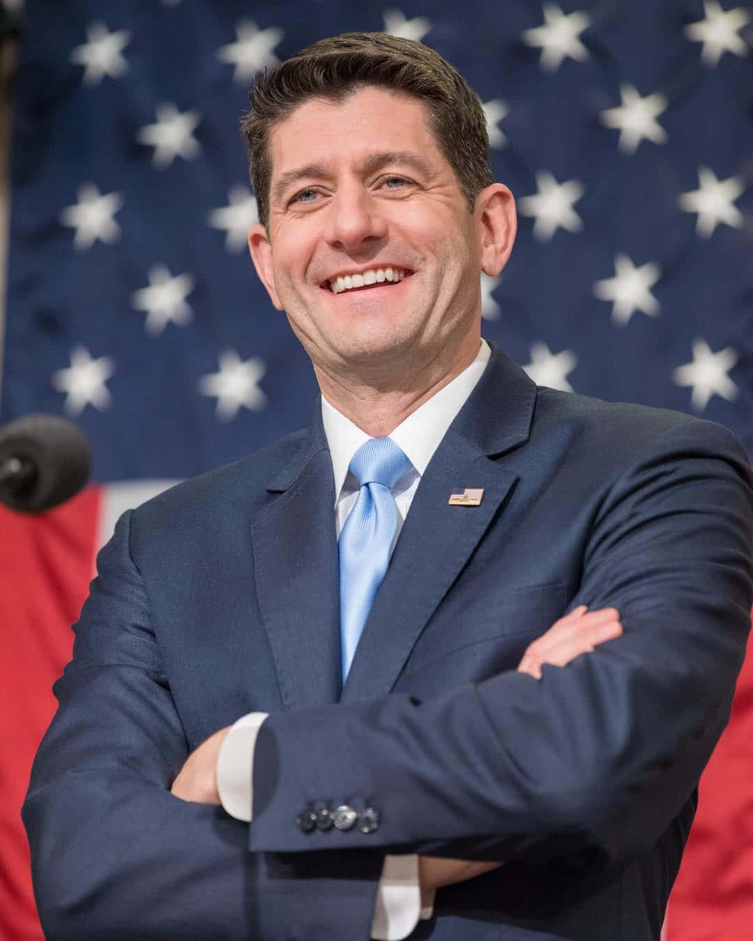 Paul Ryan With Usa Flag Wallpaper