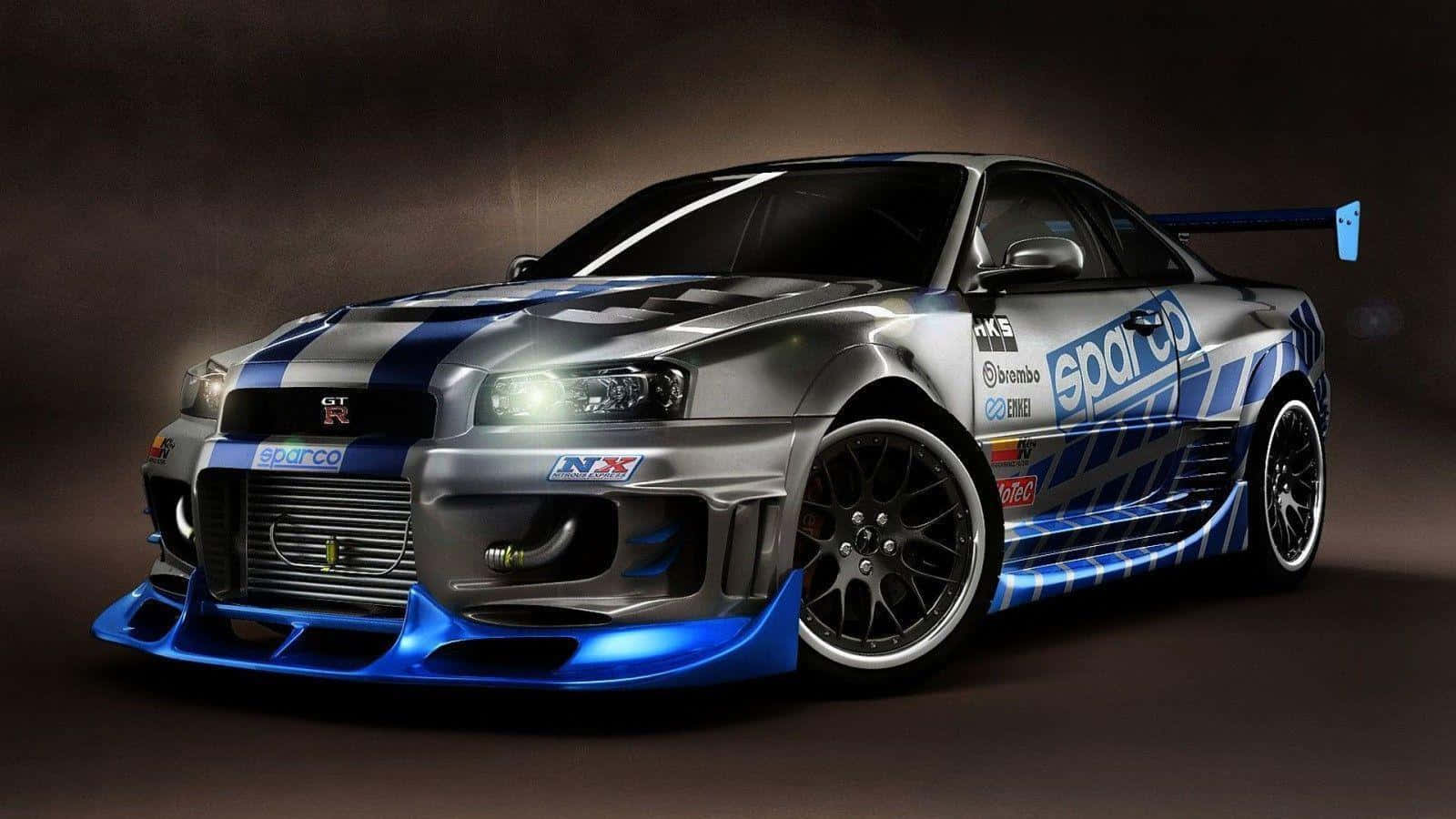 Paul Walker Behind The Wheel Of His Skyline Wallpaper