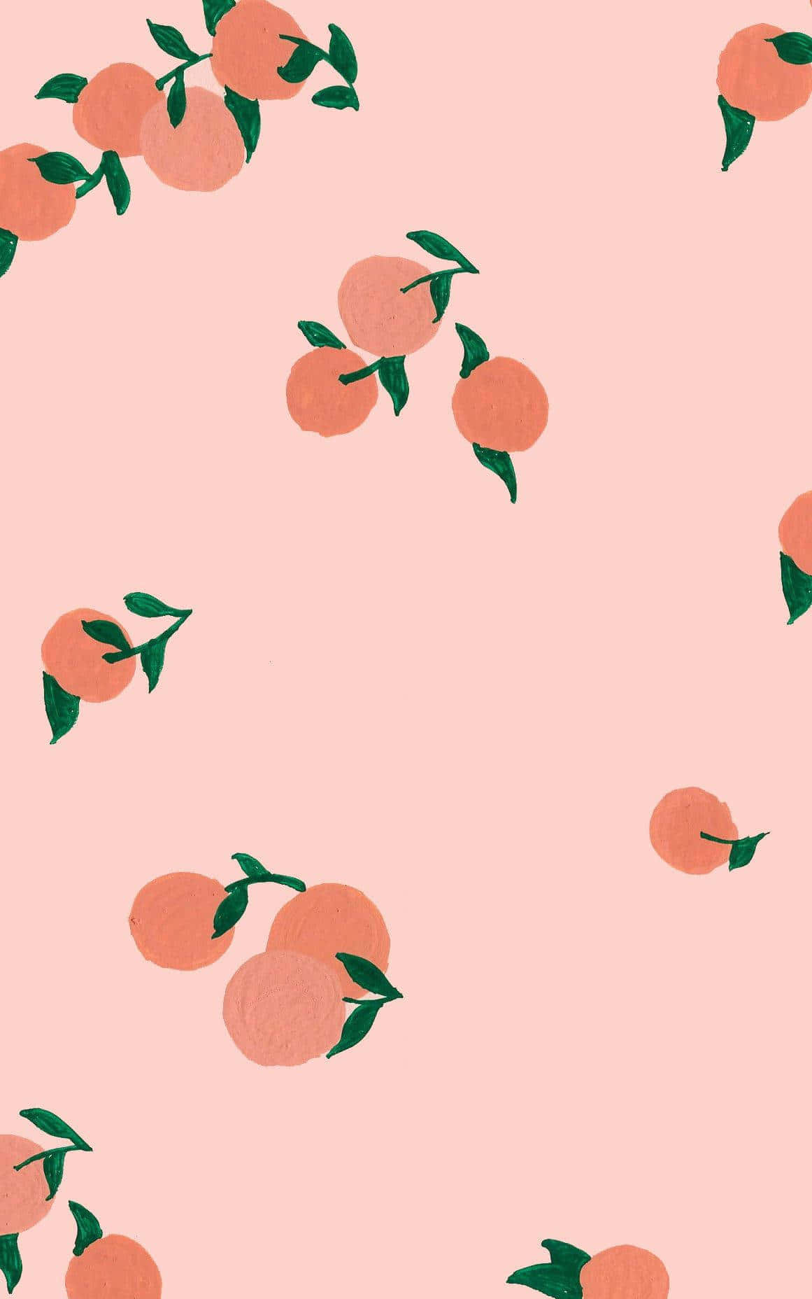 Peach Pattern Pink Background Wallpaper