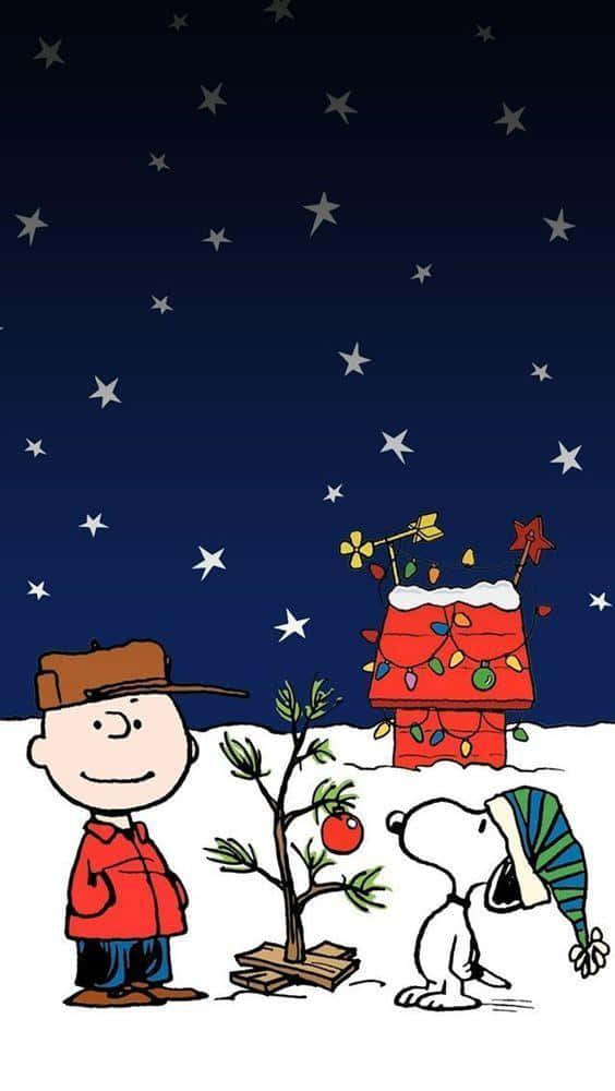 Peanuts Christmas Charlie Brownand Snoopy Wallpaper